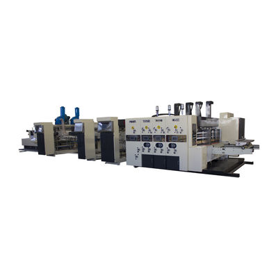 Qualidade  Fully Automatic Inline Flexo Folder Gluer Casemaker with Rotary Die Cutter for Corrugated Carton Box Production Fábrica