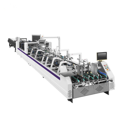 Dobradura ondulada automática da caixa da caixa e máquina da colagem para a indústria de impressão de empacotamento