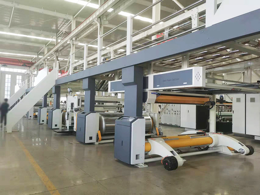 Linha de produção de papelão ondulado de alta velocidade Gerun 300-2500 tipo cinco camadas
