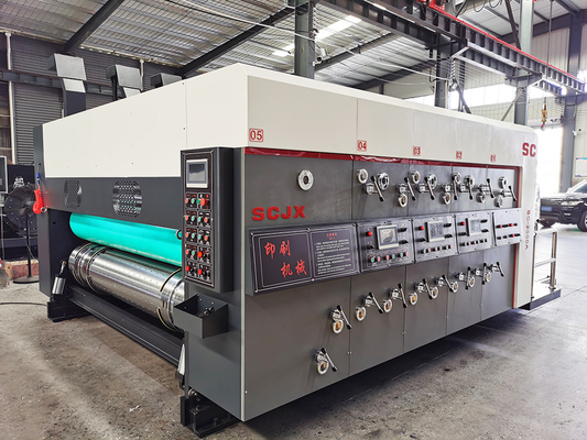 Máquina de impressão ondulada 380V de Flexo da caixa do ferro da cartonagem da pizza