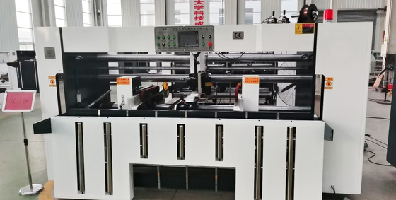 Máquina de costura semiautomática de caixa dupla PLC para caixa de papelão