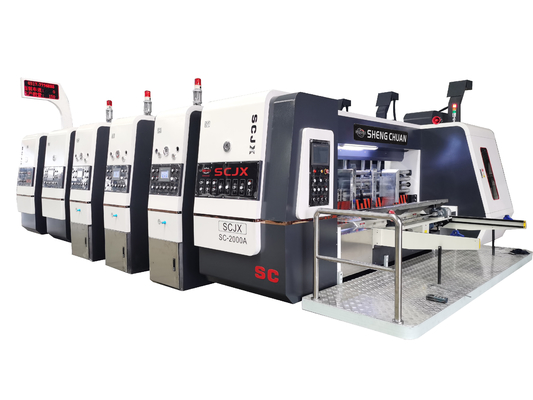 1400 3 cores automáticas corrugaram a máquina de impressão de Flexo com entalho para a caixa da pizza