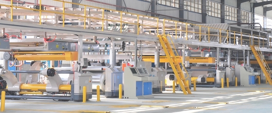 linha de produção automática do cartão ondulado de 380V 50HZ garantia de 1 ano