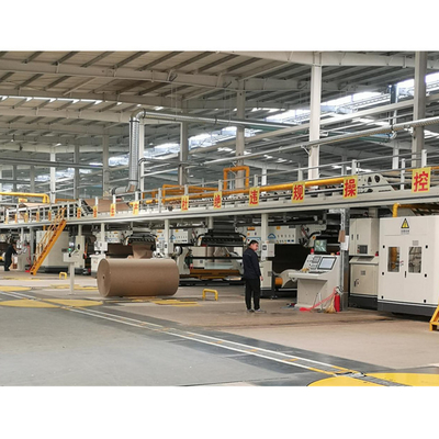 2500mm cinco mergulham linha de produção ondulada do cartão do rolo de alta velocidade