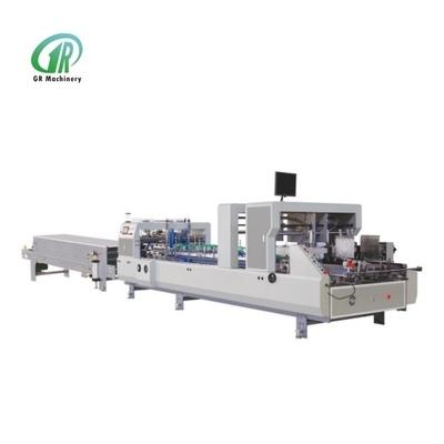 Gluer automático de pasta de caixa de alta velocidade de correção única com sistema de acionamento independente de alimentação de papel