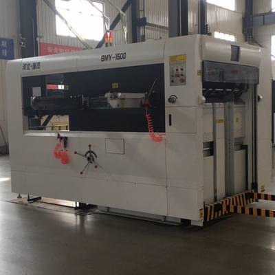 BMY-1500 Máquina semi-automática de corte e descascamento de matriz de alimentação manual para fabricação de caixa de cores
