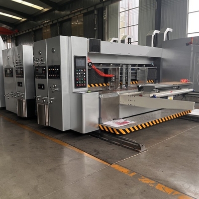 Máquina de corte de borracha de 2 cores de tinta Flexo Impressão Slotting Máquina de corte de borracha com empilhadeira de remoção de vibração