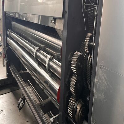 Máquina de impressão flexográfica de cartão ondulado de duplo fecho rotativo