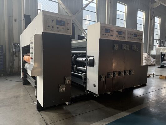 Máquina de Impressão Flexo de Cartão Corrugado Automática de Alimentação de Borda de Chumbo com Velocidade de 100-130 m/min para Impressão de Precisão e Slotting