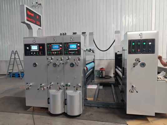 Impressora Slotter Flexográfica Automática com Sistema de Secagem Integrado, Controle Preciso de Tensão e Velocidade de 100-130m/min para Impressão de Cartão Ondulado