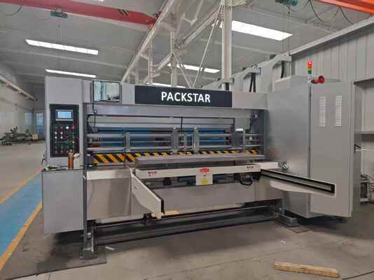 Máquina automática de fechamento de impressão Flexo com velocidade de 100-130m/min e HMI de 7 polegadas de tela sensível ao toque