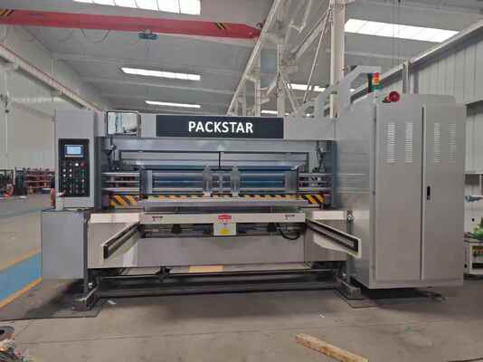 Máquina de Impressão Flexo de Cartão Corrugado Automática de Alimentação de Borda de Chumbo com Velocidade de 100-130 m/min para Impressão de Precisão e Slotting