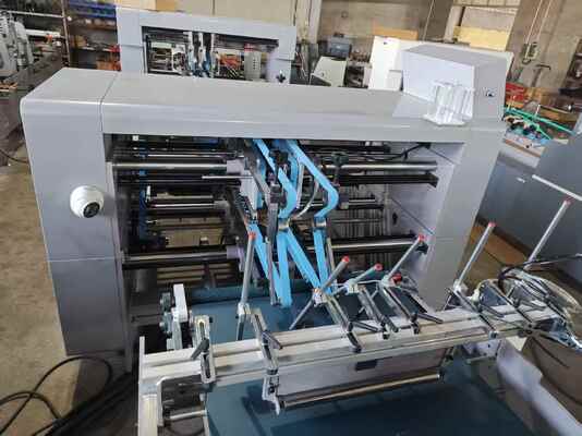 PT-A1250 Máquina de colagem de pasta de cartão ondulado de alta velocidade com velocidade máxima de 300 m / min, controle de tela sensível ao toque PLC e acionamento independente de alimentação de papel