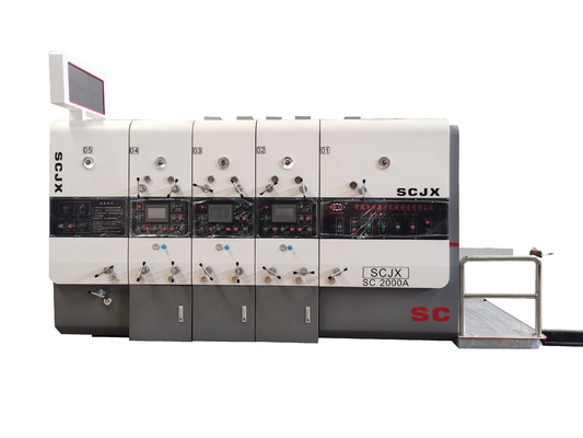 Impressora ondulada Slotter Diecutter da máquina de impressão de Flexo da caixa da máquina de impressão de Flexo de 6 cores