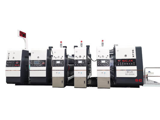 Máquina de impressão ondulada de Flexo da caixa da multi cor para cortar da folha do cartão