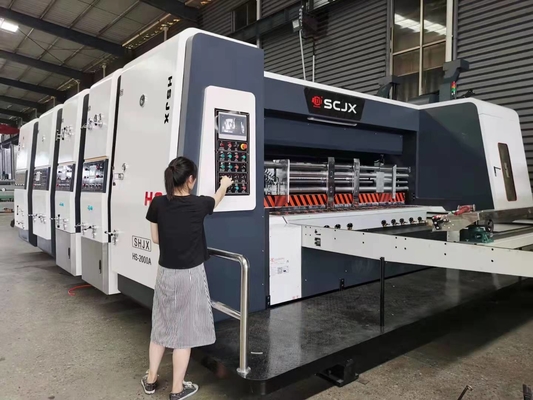 Máquina de impressão ondulada automática de Flexo da caixa de IPACK para o entalho da caixa da caixa