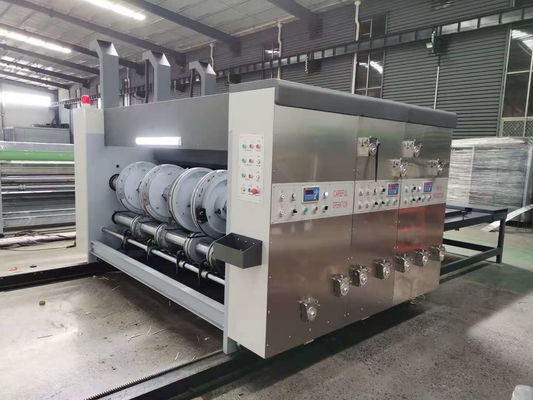 1 manual da cor que alimenta a máquina Flexographic da máquina impressora para cortar da caixa