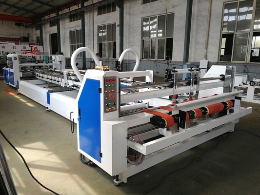 Caixas onduladas automáticas completas usadas que fabricam máquinas para a cartonagem da caixa