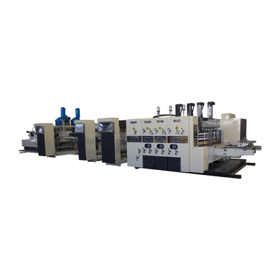 Dobrador giratório de alta velocidade Gluer Slotter de Flexo Inline com cortador de dado